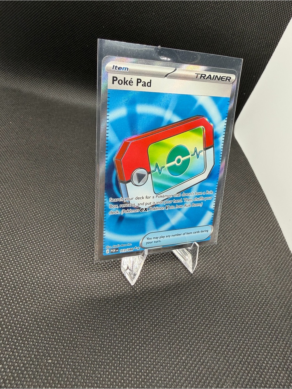 Poké Pad Full Art Trainer Card - Red/Green/Blue